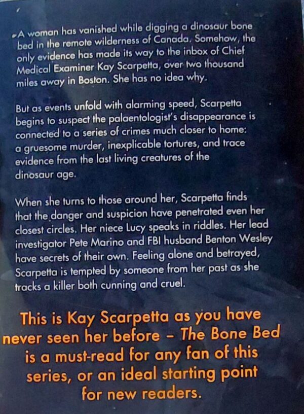 The Bone Bed, Patricia Cornwell back The Bone Bed - Patricia Cornwell