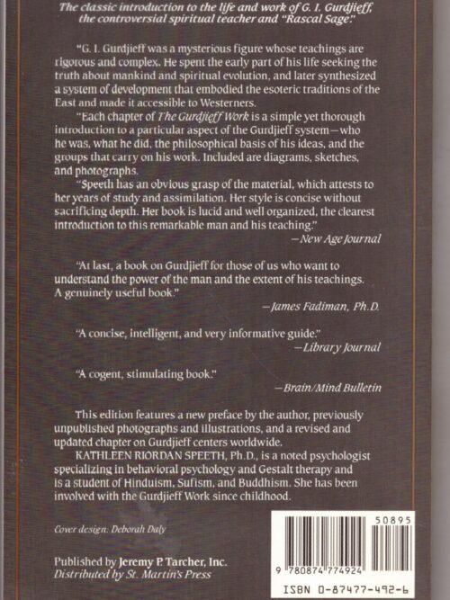 The Gurdjieff Work – Kathleen Riordan Speeth secondhand book