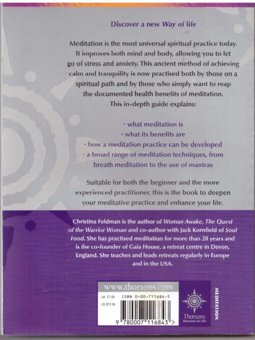 Way Of Meditation – Christina Feldman secondhand book