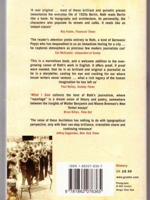 What I Saw: Reports From Berlin 1920-33 – Joseph Roth secondhand book
