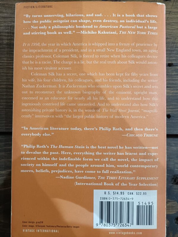 The Human Stain – Philip Roth secondhand book