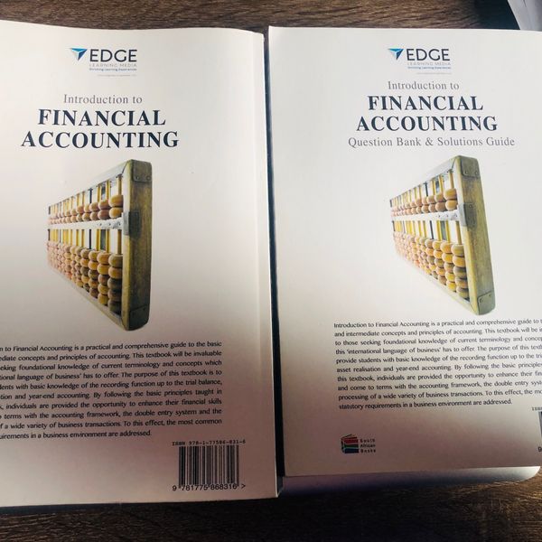 Introduction To Financial Accounting: Question Bank & Solutions Guide secondhand book