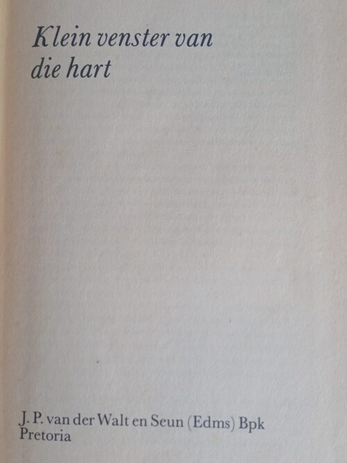 Klein Venster Van Die Hart – Mike Heine secondhand book