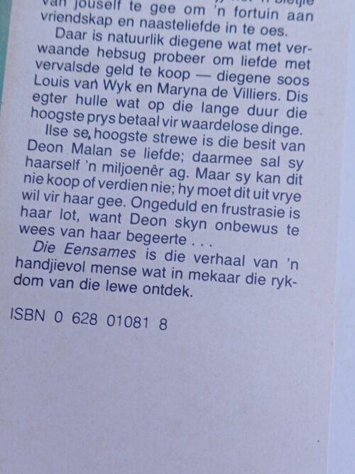 Die Eensames – M Strydom secondhand book