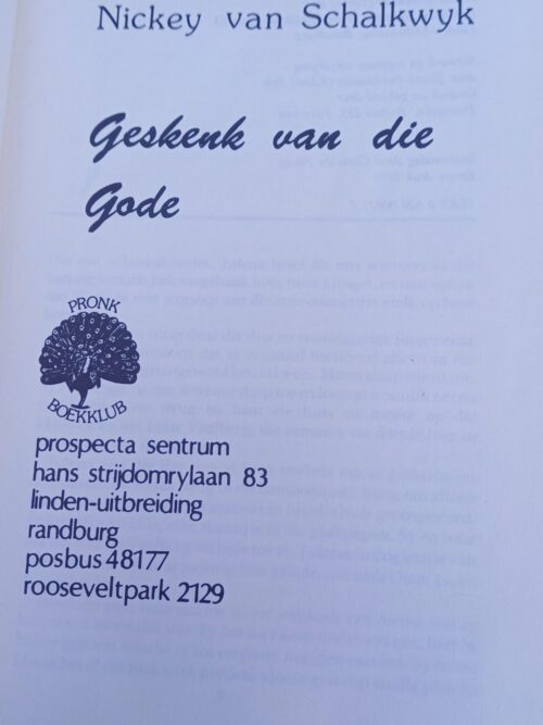 Geskenk Van Die Gode – Nickey Van Schalkwyk secondhand book