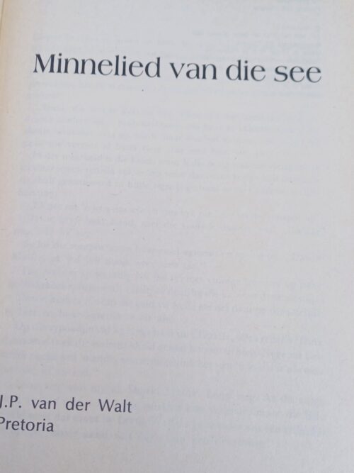 Minnelied Van Die See – M Strydom secondhand book