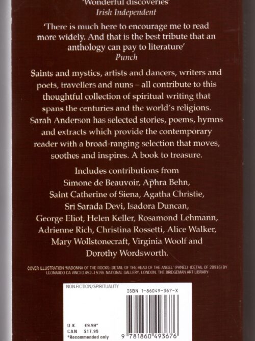 The Virago Book Of Spirituality – Sarah Anderson secondhand book
