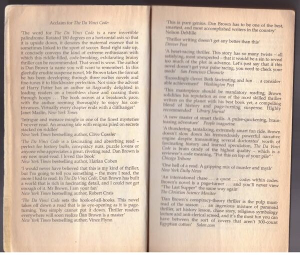 The Da Vinci Code – Dan Brown secondhand book