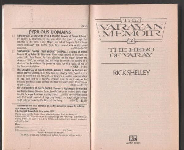 The Hero Of Varay -- Rick Shelley