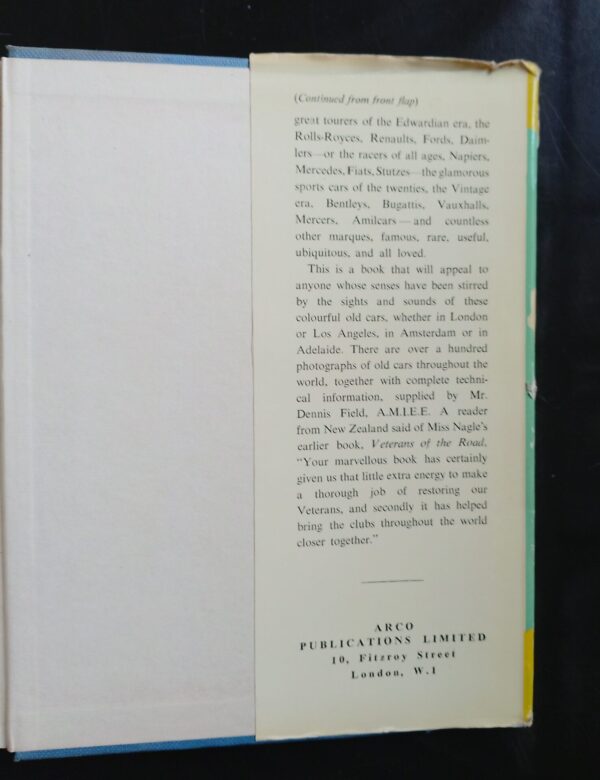 Old Cars The World Over – Elizabeth Nagle secondhand book