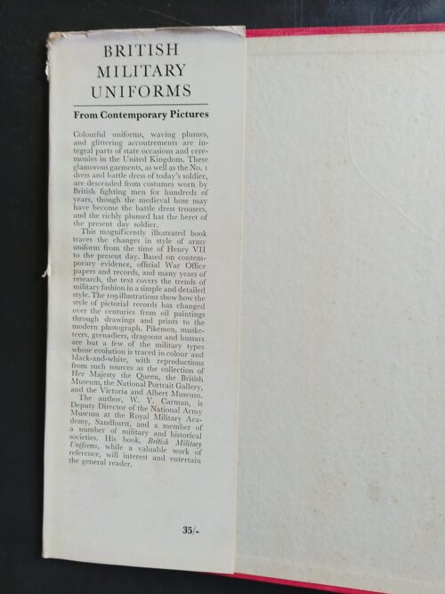 British Military Uniforms From Contemporary Pictures – W.Y. Carman secondhand book