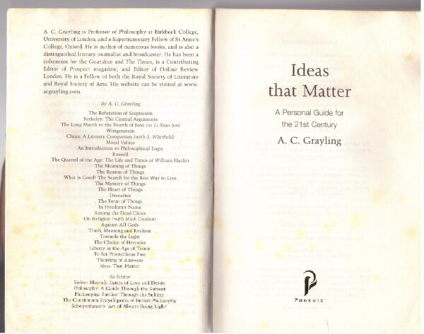 Ideas That Matter - A.C. Grayling