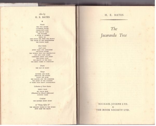 The Jacaranda Tree – H. E Bates secondhand book