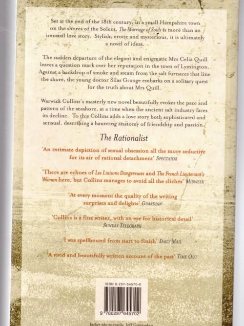 The Marriage Of Souls — Warwick Collins secondhand book