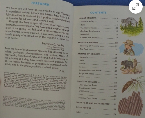 Yosemite National Park Guide (Vintage 1970) - Douglass H. Hubbard