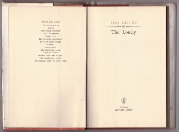 The Lonely — Paul Gallico secondhand book