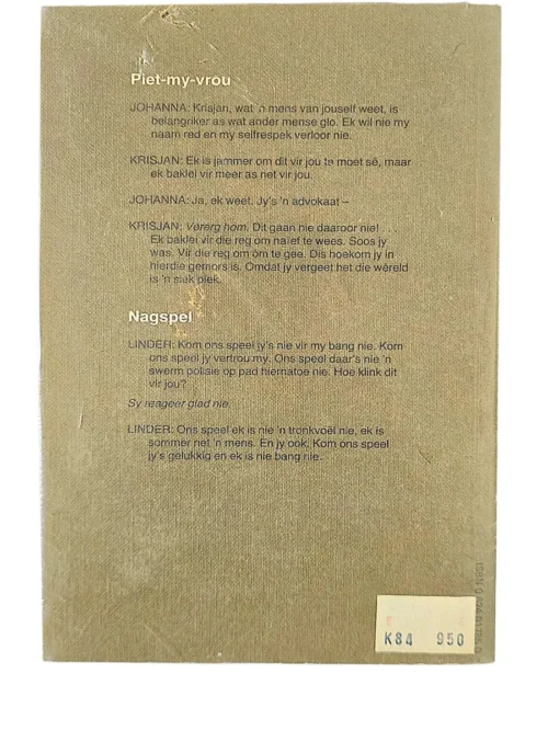 Piet-My-Vrou En Nagspel – Chris Barnard secondhand book