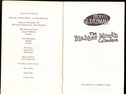 The Blabber Mouth Collection — Morris Gleitzman secondhand book