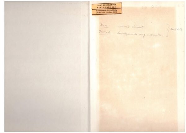 Blom En Baaierd — D. J. Opperman secondhand book