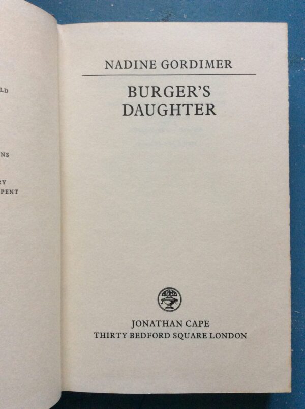 Burger’s Daughter – Nadine Gordimer secondhand book