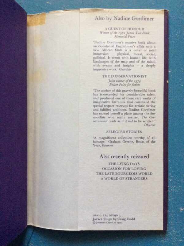 Burger’s Daughter – Nadine Gordimer secondhand book