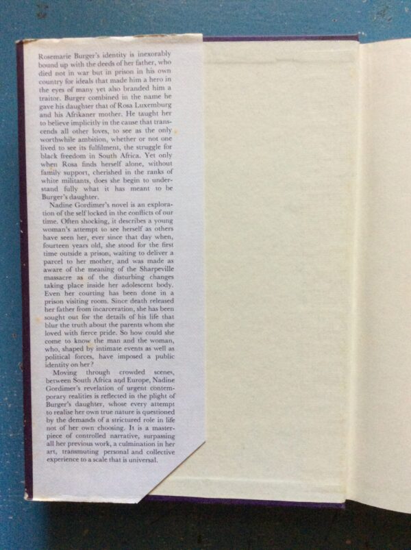 Burger’s Daughter – Nadine Gordimer secondhand book