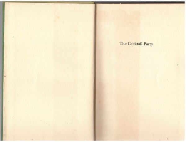 The Cocktail Party — T. S. Eliot secondhand book