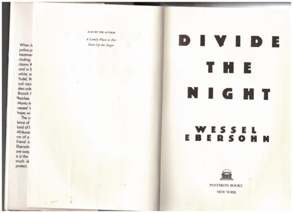 Divide The Night – Wessel Ebersohn secondhand book