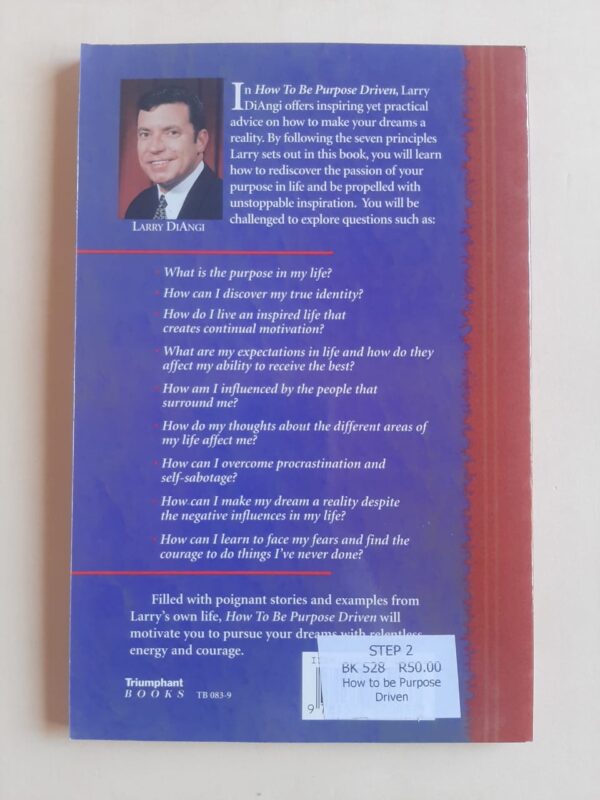 How To Be Purpose Driven – Larry Diangi secondhand book