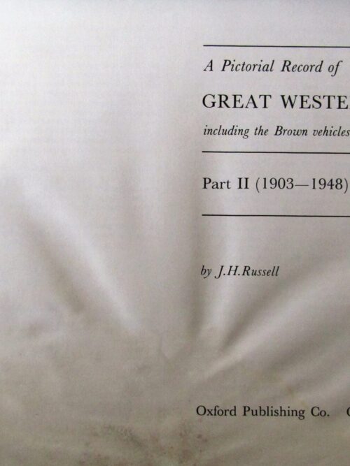 A Pictorial Record Of Great Western Coaches, Part II – J.H. Russell secondhand book