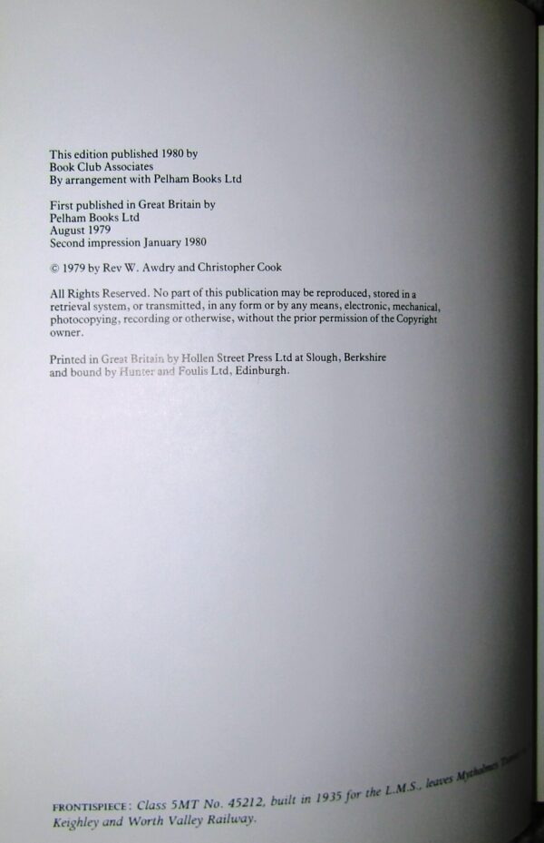 A Guide To The Steam Railways Of Great Britain – Rev W. Awdry, Chris Cook secondhand book