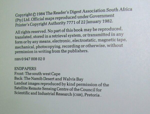 Readers Atlas Of Southern Africa – Reader’s Digest secondhand book