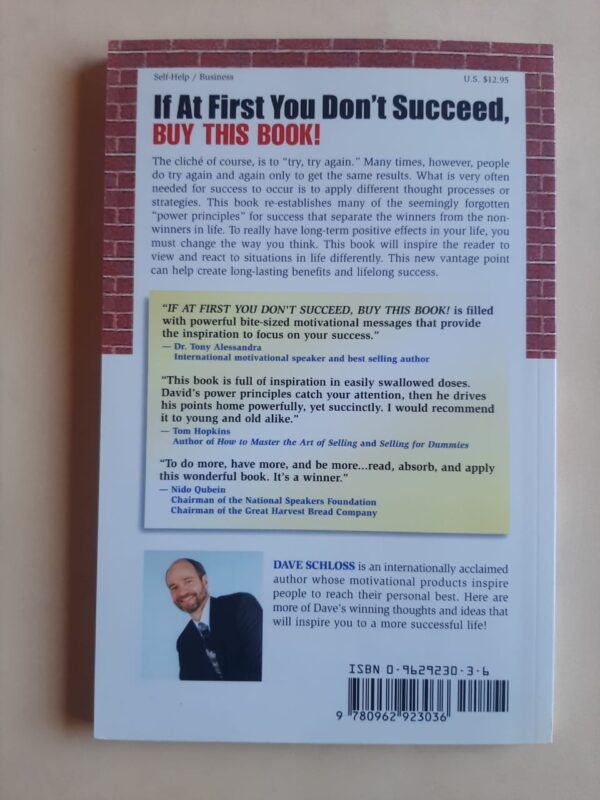 If At First You Don’t Succeed, Buy This Book! – David P. Schloss secondhand book