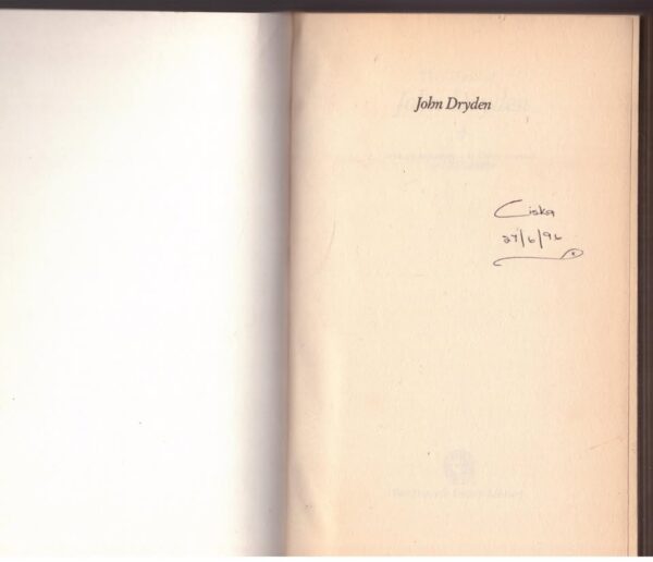 The Works Of John Dryden secondhand book
