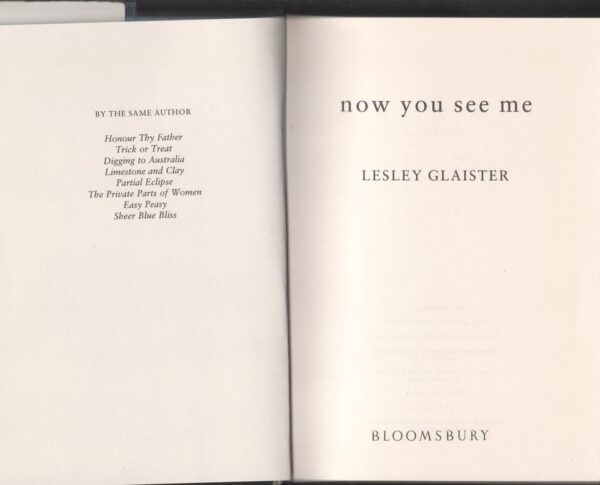 Now You See Me -- Lesley Glaister