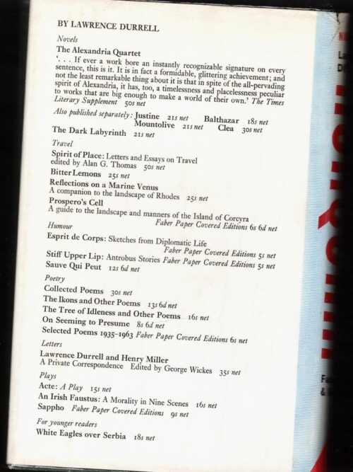 Nunquam — Lawrence Durrell secondhand book