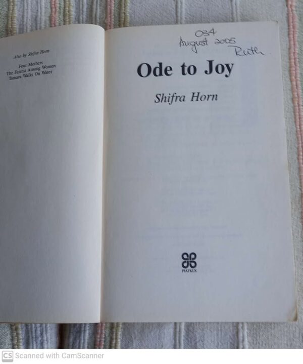 Ode To Joy — Shifra Horn secondhand book