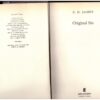 Original Sin — P. D. James secondhand book