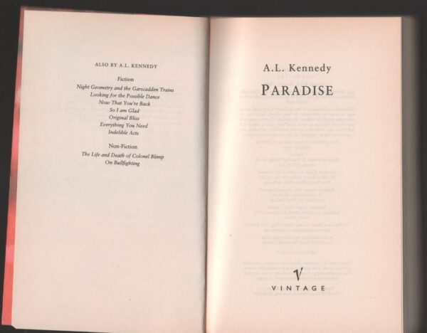 Paradise — A. L. Kennedy secondhand book