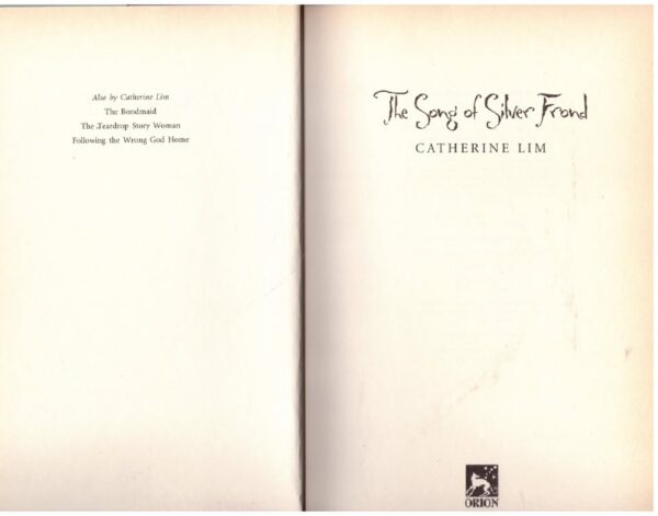 The Song Of Silver Frond — Catherine Lim secondhand book