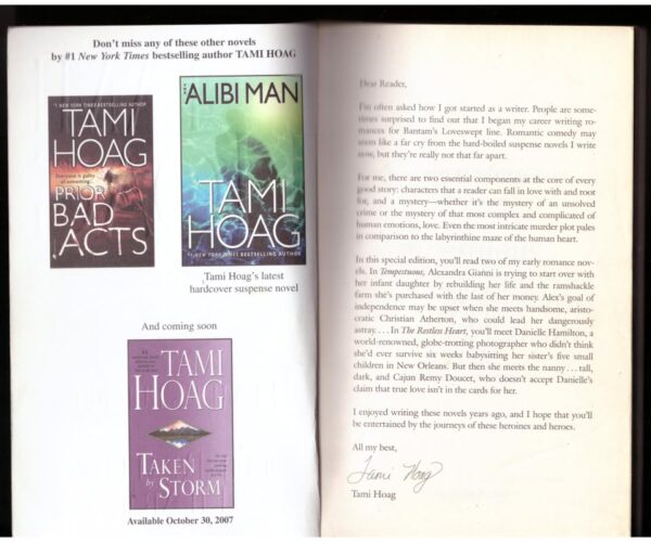 Tempestuous / The Restless Heart – Tami Hoag secondhand book