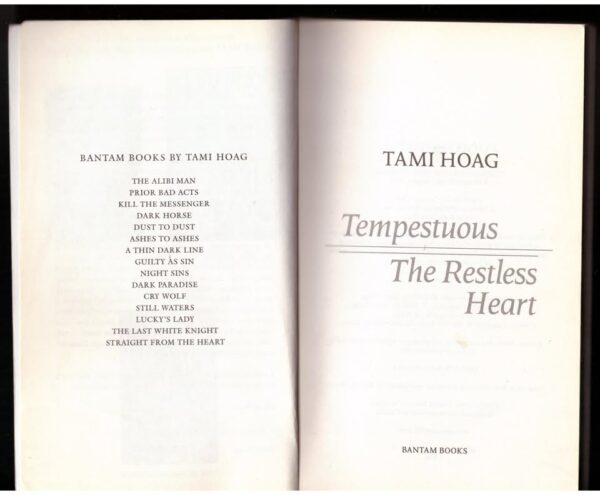 Tempestuous / The Restless Heart – Tami Hoag secondhand book