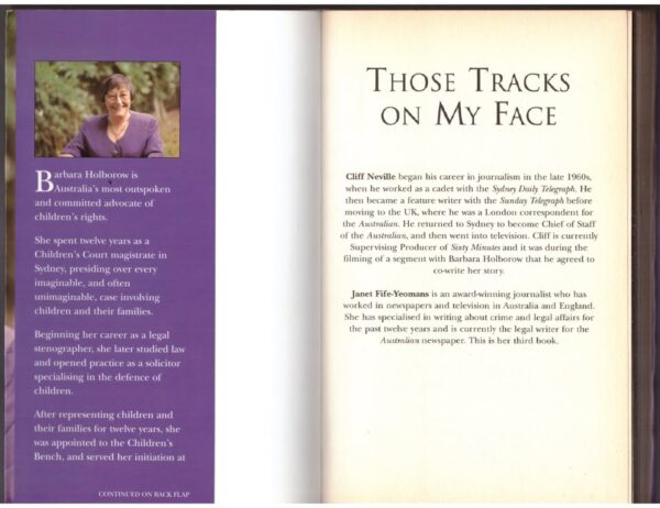 Those Tracks On My Face — Barbara Holborow Et Al. secondhand book