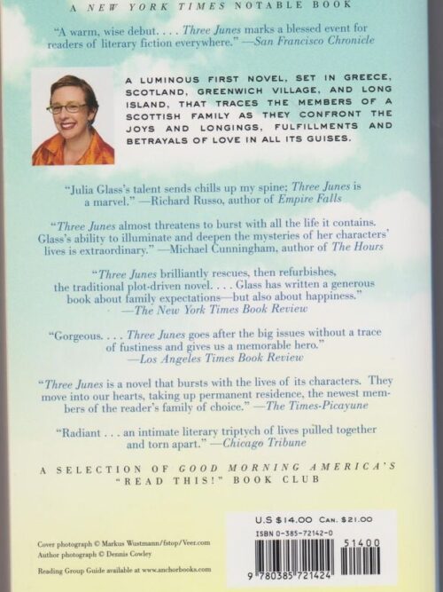 Three Junes – Julia Glass secondhand book