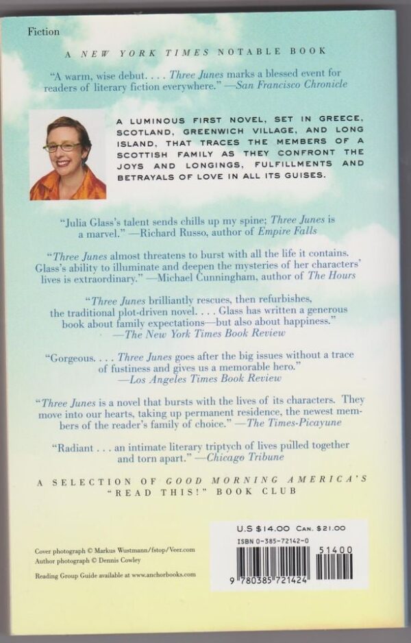 Three Junes – Julia Glass secondhand book