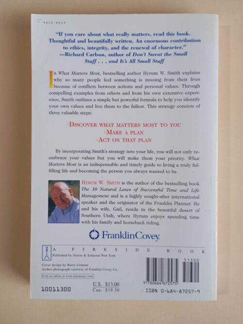 What Matters Most – Hurym W. Smith secondhand book