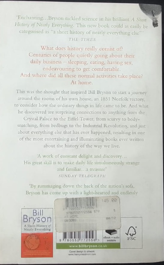 At Home: A Short History Of Private Life – Bill Bryson secondhand book