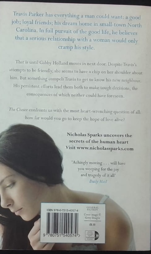 The Choice – Nicholas Sparks secondhand book