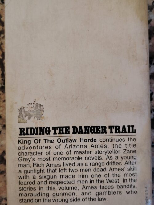 Arizona Ames: King Of The Outlaw Horde – Zane Grey secondhand book
