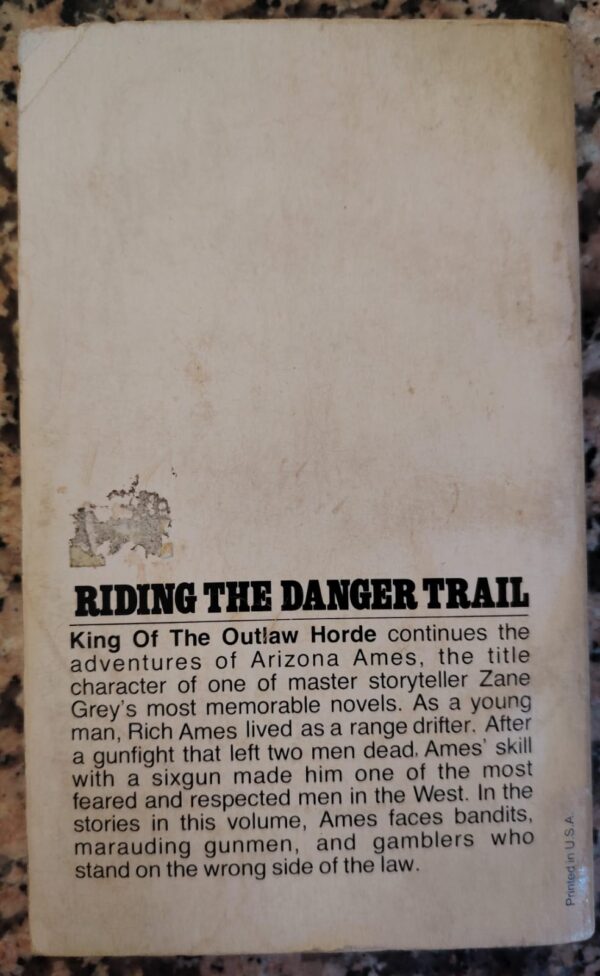 Arizona Ames: King Of The Outlaw Horde – Zane Grey secondhand book